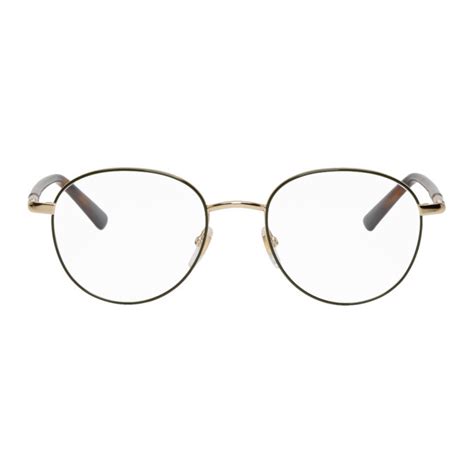 gucci gold & green round outline glasses|Gucci gold jewellery online.